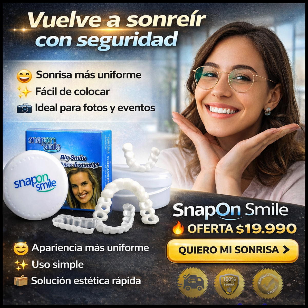 Carillas SnapOn Smile creativo