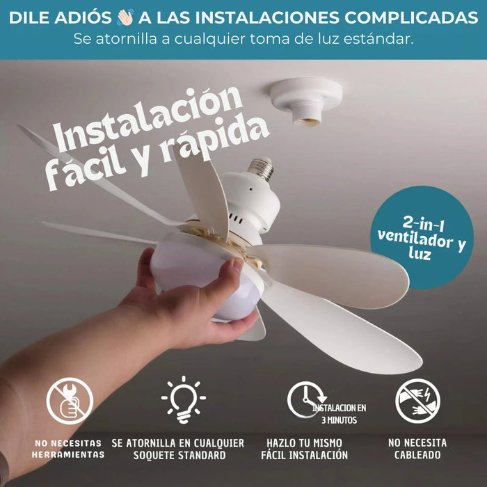 Ventilador de Techo con Luz LED
