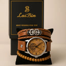 Combo Reloj Elegante Hombre Pulseras