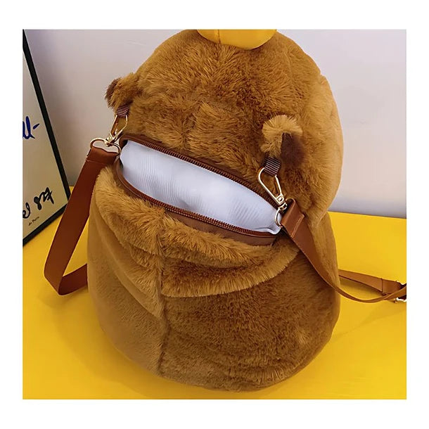 Mochila Peluche Felpa Kawaii Capibara
