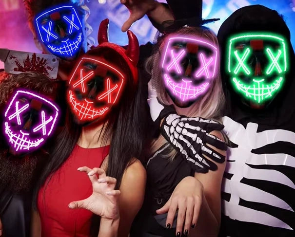 Mascara Luz Led La Purga Halloween