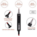 Set 80 Marcadores Doble Punta