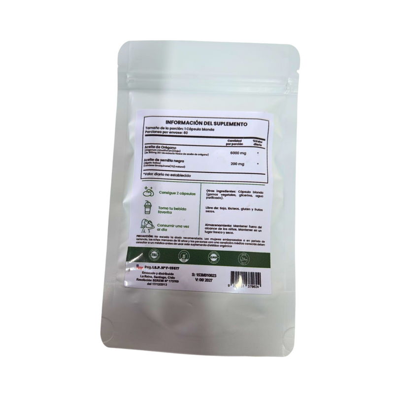 Aceite De Orégano 6000 Mg 60 caps